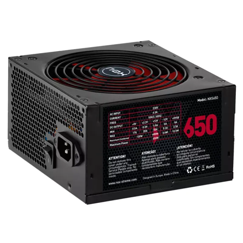 Fonte de Alimentação NOX NX Series 650W 140mm