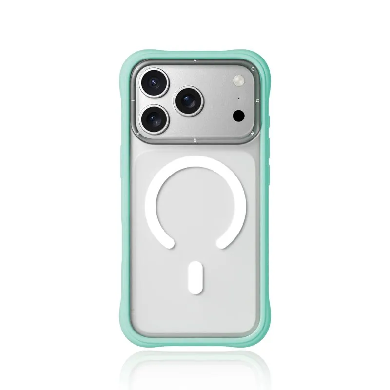 Funda para móvel Youngkit Dynamic II Magnética Silicone Transparente Azul para iPhone 17 Pro