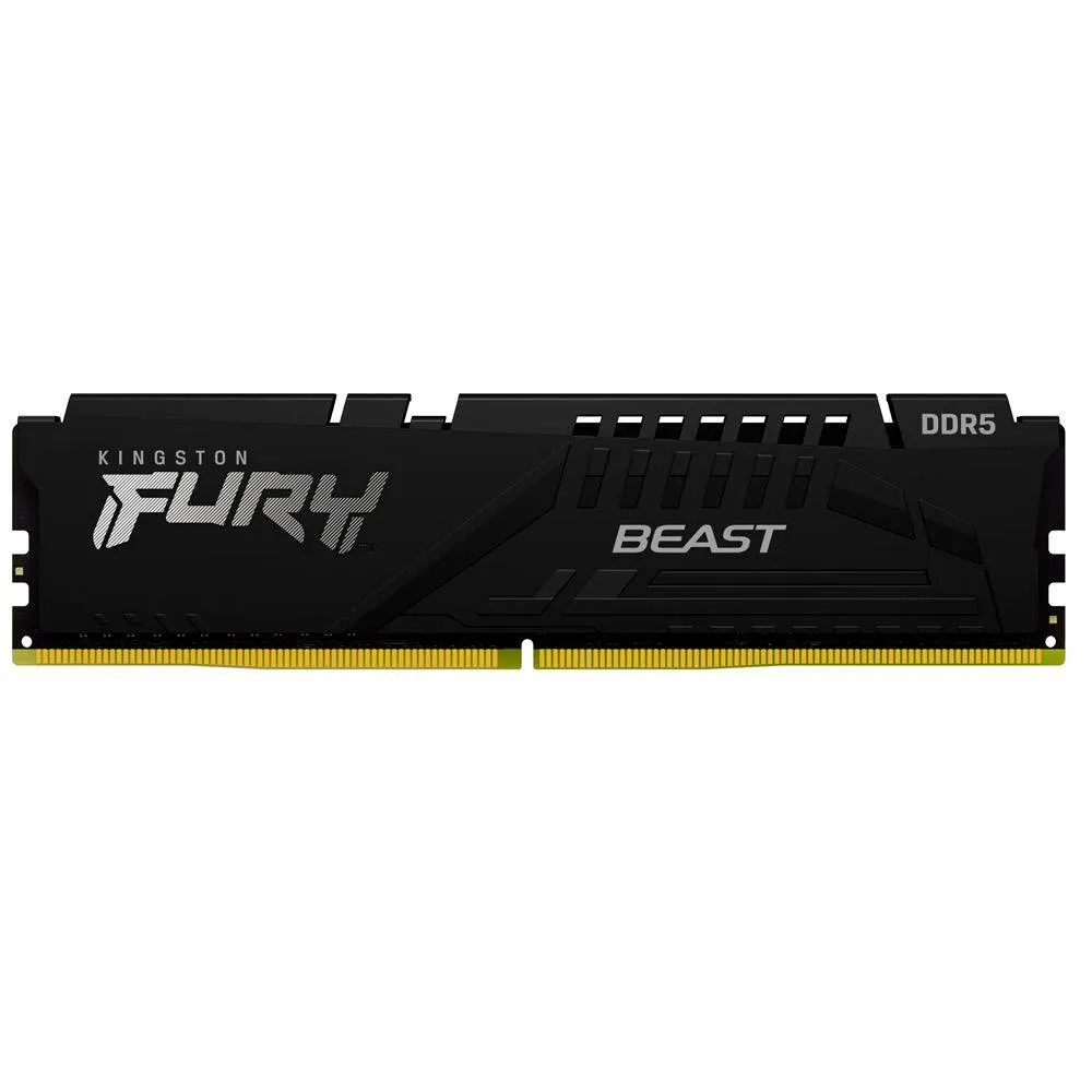 Memória RAM UDIMM Kingston Fury Beast 32GB (1x32GB) DDR5-5600MHz (AMD Expo/Intel XMP) CL40 (40-40-40) 1.25V 1Rx8 Preta