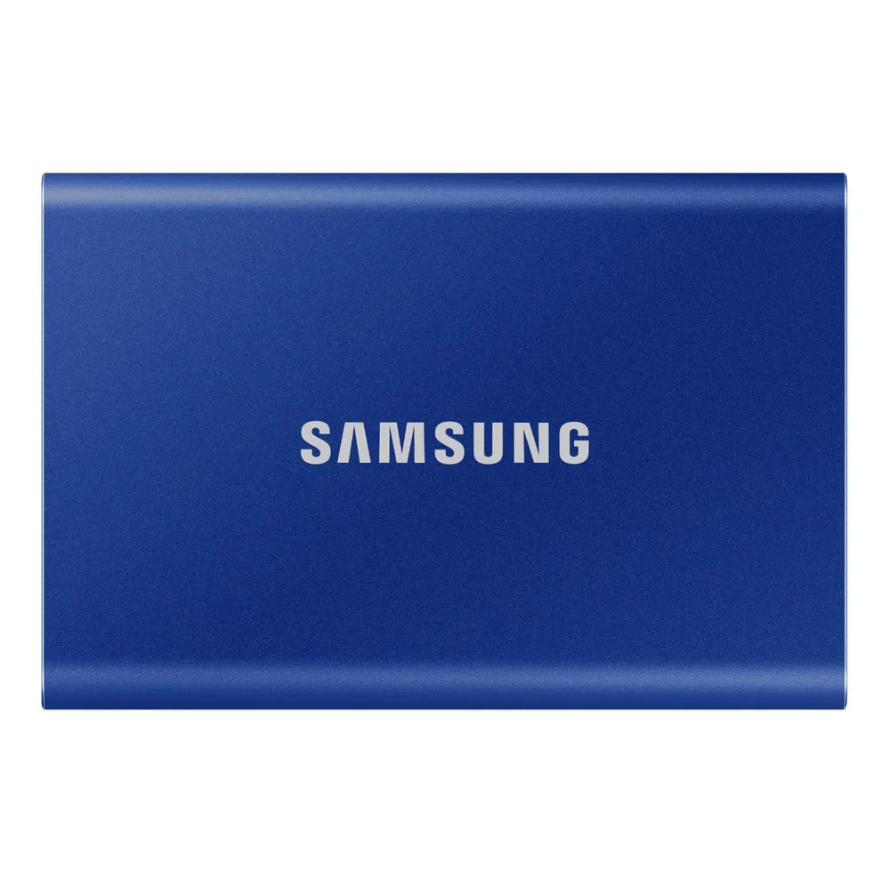 Samsung T7 MU-PC1T0H - SSD - encriptado - 1 TB - externa (portátil) - USB 3.2 Gen 2 (USB C conector) - 256-bits AES - azul índigo