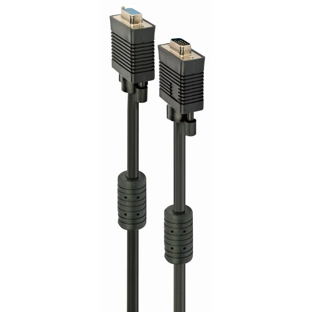 Cabo VGA Gembird CC-PPVGAX-6B Premium Dual Shielded M/F 1.8m Preto