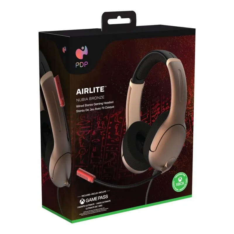 Auscultadores PDP Airlite com fio USB para gaming Xbox Preto e Bronze