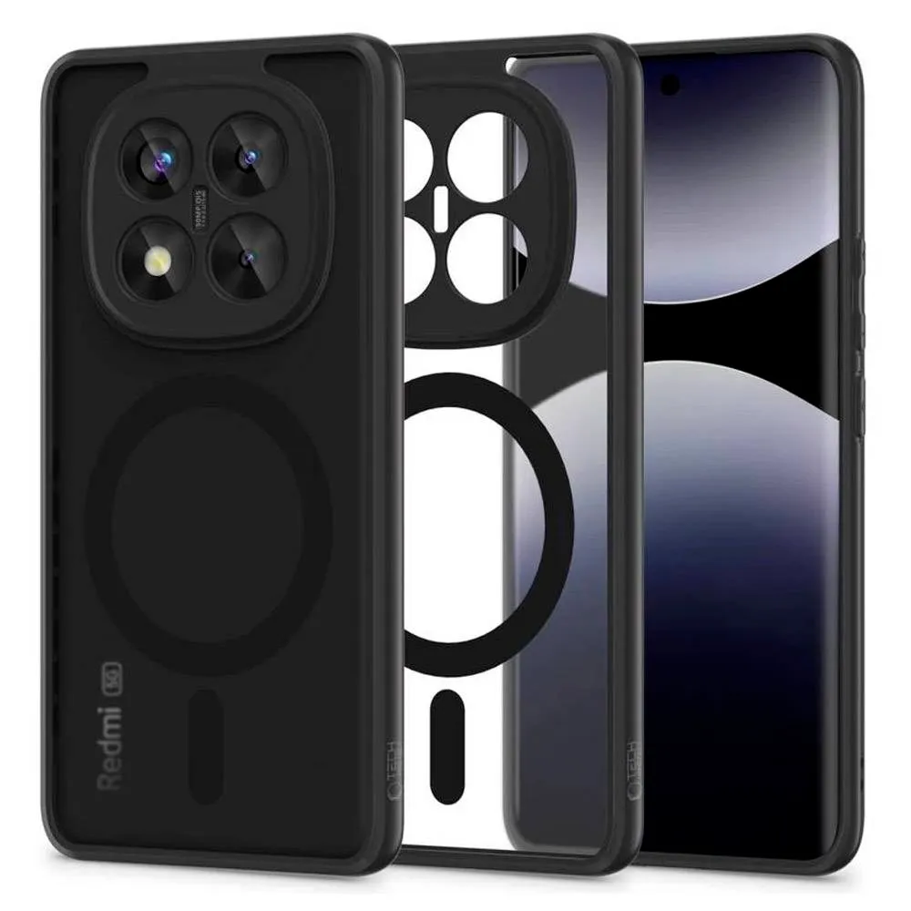 Capa Tech-Protect Xiaomi Redmi Note 14 Pro+ 5G MagMat c/ MagSafe Matte Black/Transparent - Recondicionado