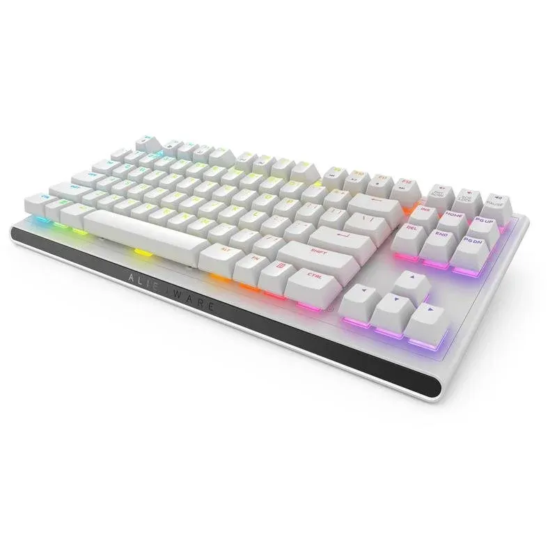 Teclado ALIENWARE AW420K mecânico Tenkeyless RGB Cherry MX Red branco
