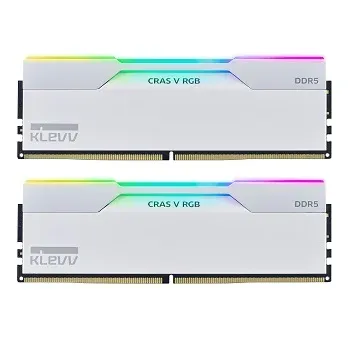 Memória DDR5 Klevv CRAS V WHITE 6000 32GB 6000MHz