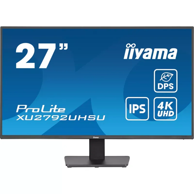 iiyama ProLite XU2792UHSU-B6 - Monitor LED - 27" - 3840 x 2160 4K @ 60 Hz - IPS - 350 cd/m² - 1300:1 - 4 ms - HDMI, DisplayPort - altifalantes - preto opaco