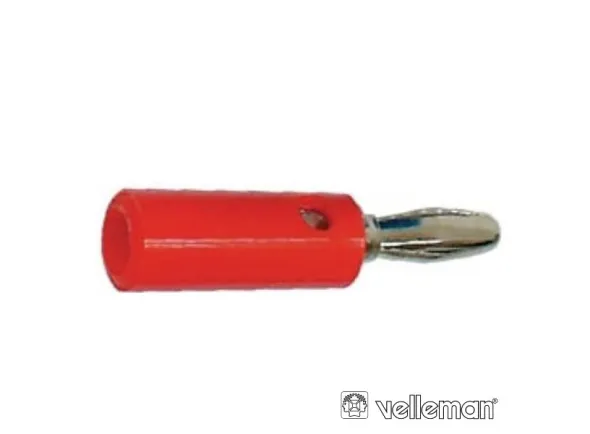 Velleman Ficha Banana 4mm Vermelha