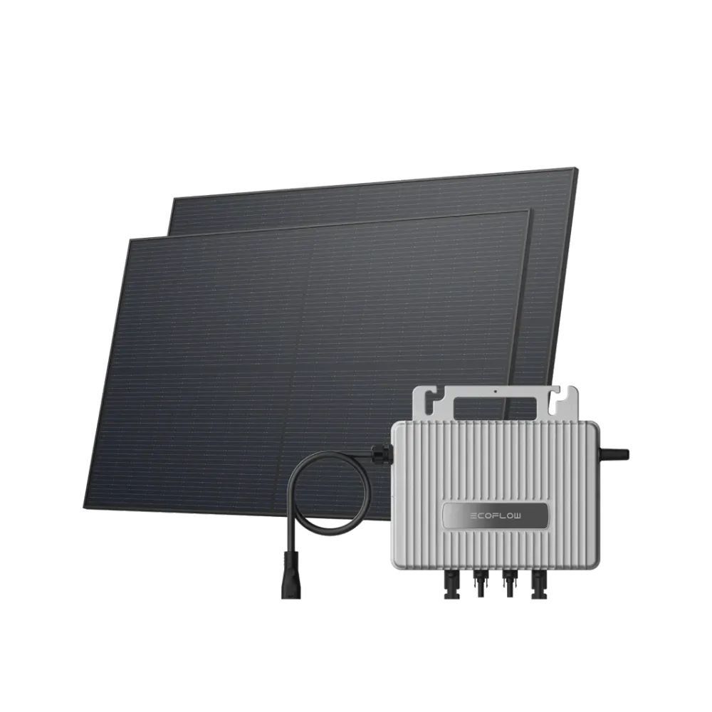 Sistema Solar Plug & Play EcoFlow STREAM - Microinversor STREAM + 2 x Painel Solar de 450W