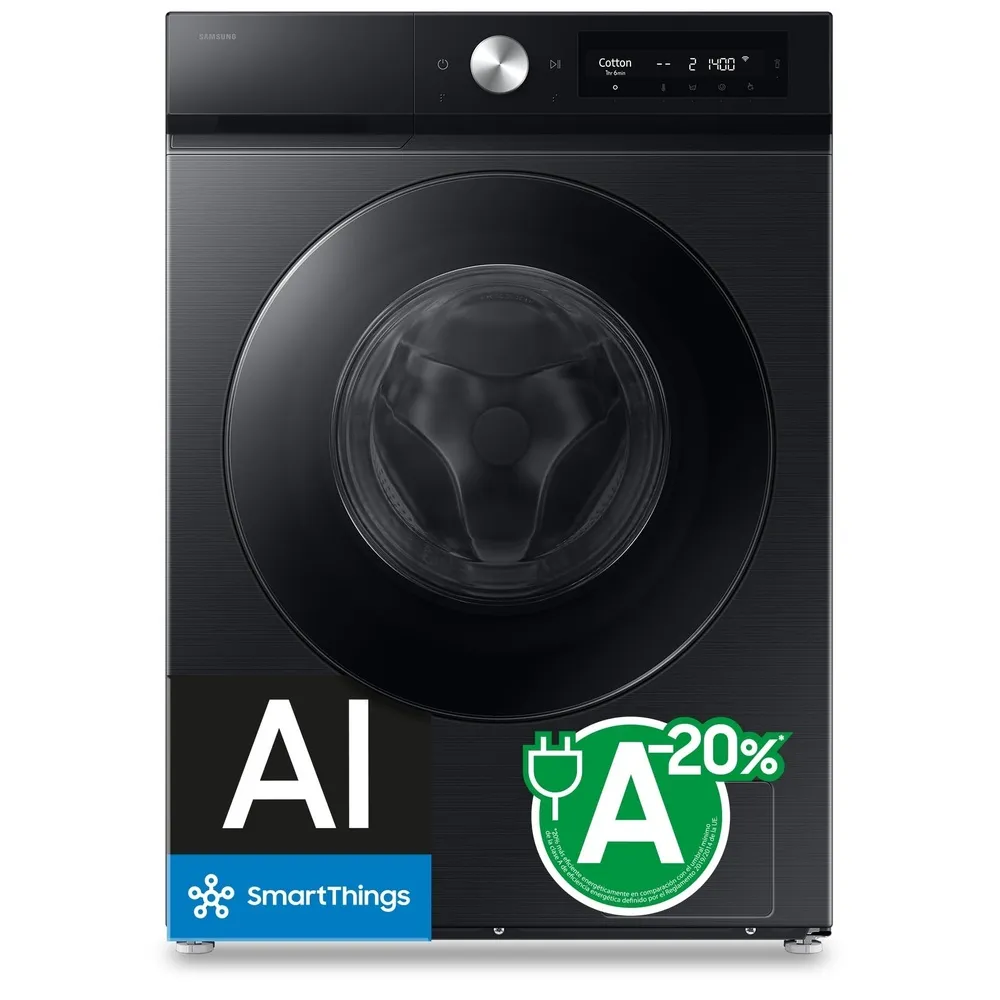 MÁQUINA DE LAVAR ROUPA SAMSUNG WW90DB7U94GBU3 9K PRETO