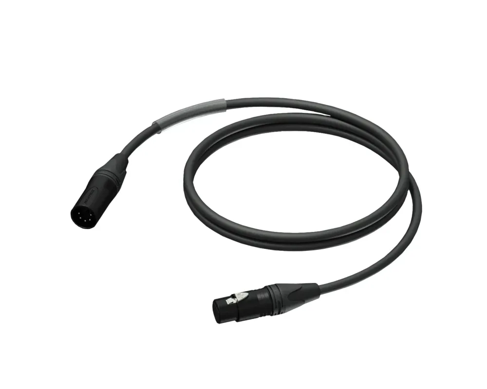 Procab PRD955/5 DMX 2-pair cable XLR male - XLR female HighFlex 5m