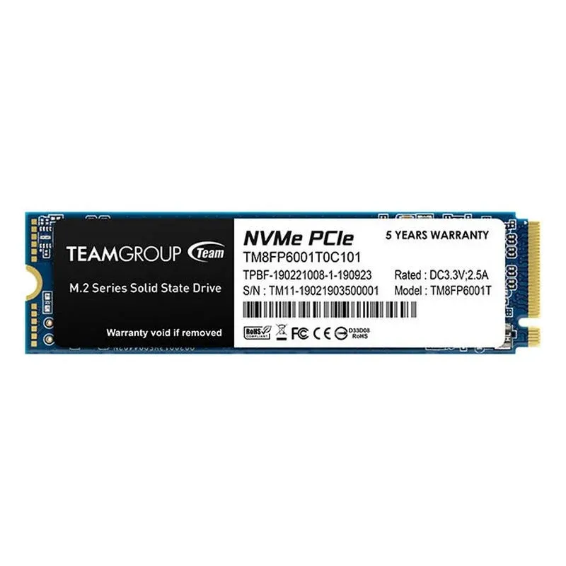 Disco Rígido Team Group MP33 SSD 1TB M.2 NVMe PCIe 3.0 x4