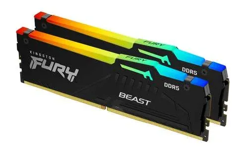 Memória Ram Kingston Technology FURY Beast RGB 64GB 2 x 32GB DDR5 CL32 6400MHz