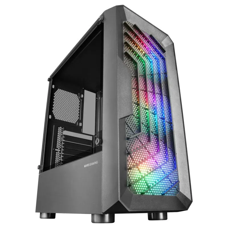 Caixa PC Mars Gaming MC-TOR Semitorre FRGB USB 3.0 com Janela Preta