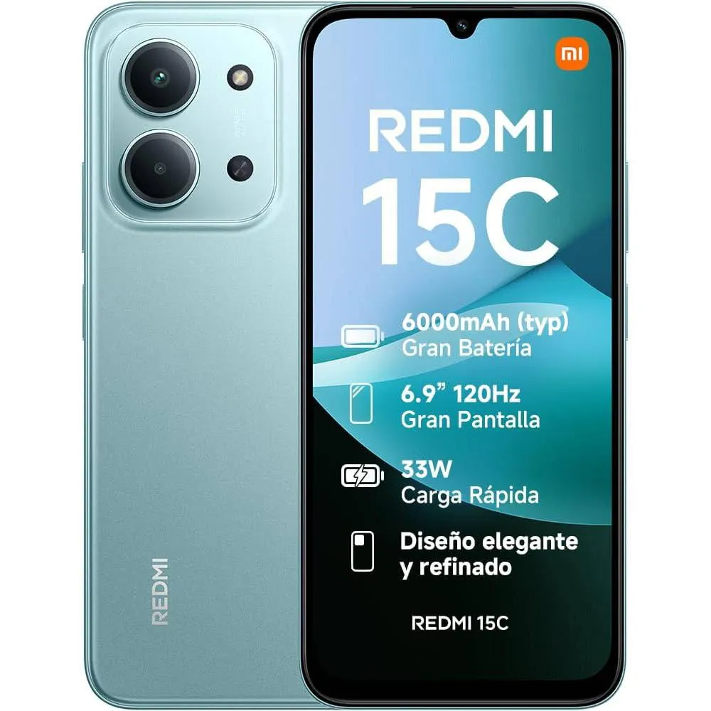 Smartphone Xiaomi Redmi 15C 4G 6.9 4GB/128GB Dual SIM Mint Green