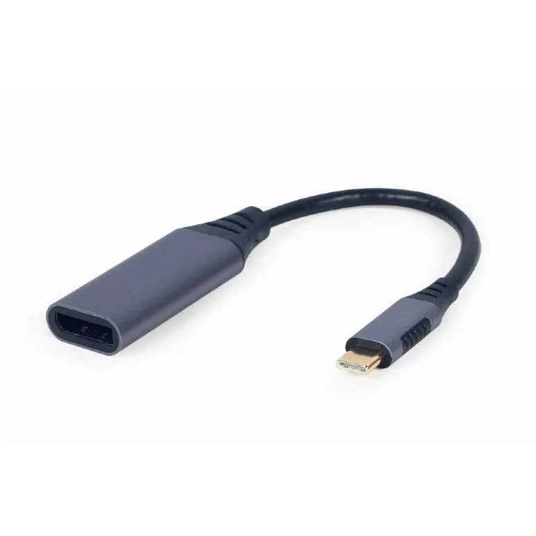 Adaptador Gembird A-USB3C-DPF-01 USB-C para DisplayPort 4K 60Hz 15cm Cinza