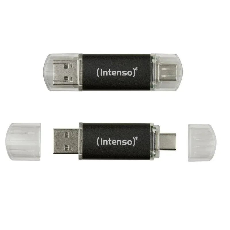 Pen Drive Pen USB Intenso Twist Line 128GB USB 3.2 Gen 1 Type-A Type-C Antracite
