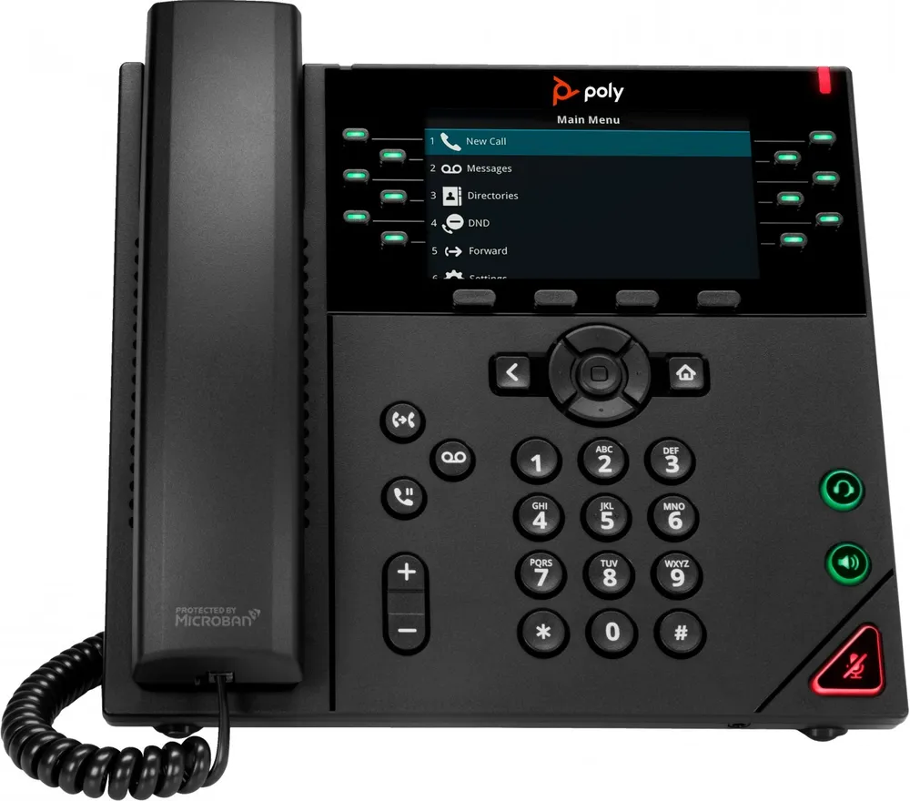 HP Poly VVX 450 12-Line IP Phone and PoE-enabled telefone 8B1L7AA#AC3