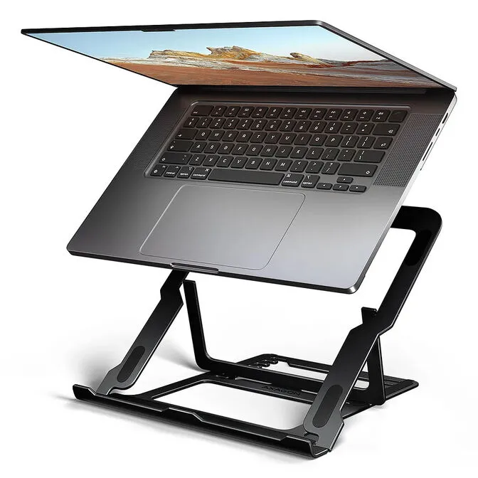 Suporte Elevatório AXAGON STND-LAB para Portáteis Regulável Aluminio Preto