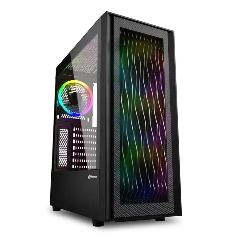 Caixa de Computador Sharkoon RGB Wave Vidro Temperado USB 3.0 Preta