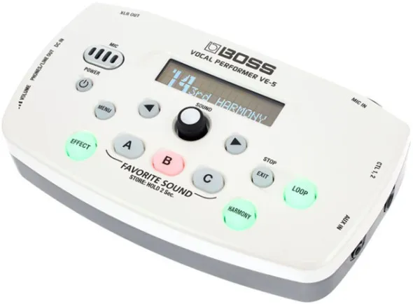 BOSS VE-5 WH VOCAL PERFORMER Processador Voz + LOOPER MIC XLR In/Out