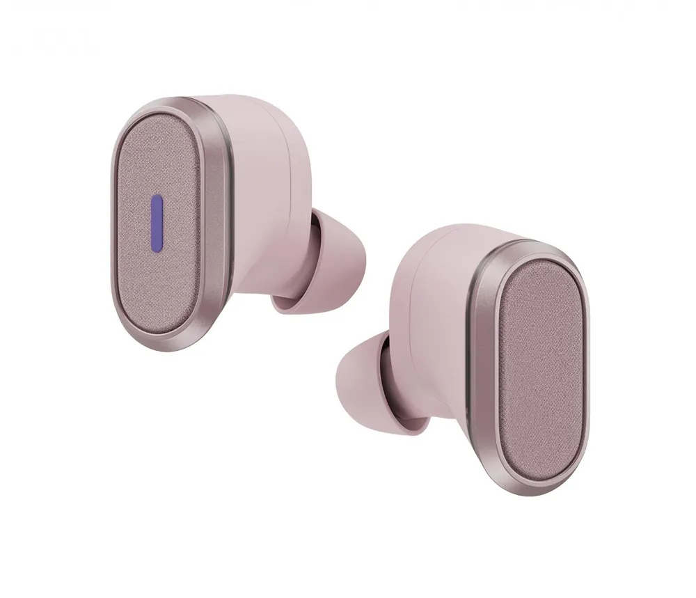 Auriculares Logitech Zone True Wireless Bluetooth Cancelamento de Ruído Microfone ANC Rosa