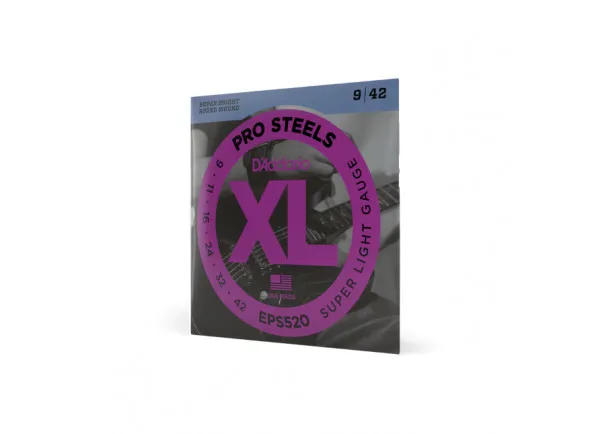 D'Addario EPS520 09-42 Super Light, XL ProSteels Electric Guitar Strings