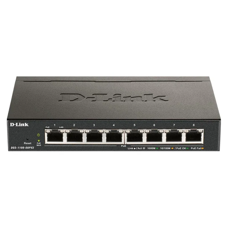 Switch D-LINK 8 portas POE GIGABIT SMART MANAGED 64W