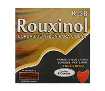 Jogo cordas guitarra clássica Rouxinol R-58 Tensão Normal com botão