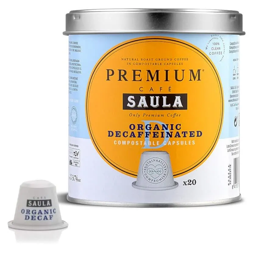 Cápsulas Saula 30338142 Compostable Org.Decaf 20Cap