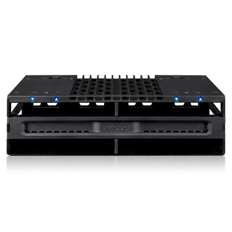 Rack ICY DOCK MB024SP-B 4 baías SAS/SATA 2,5" para baía 5,25" Sem Gavetas