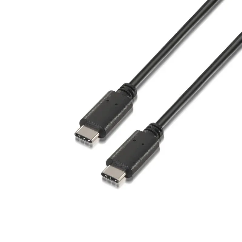 Cabo Aisens USB 2.0 3A Tipo-C Cabo Macho/Macho 3m Preto