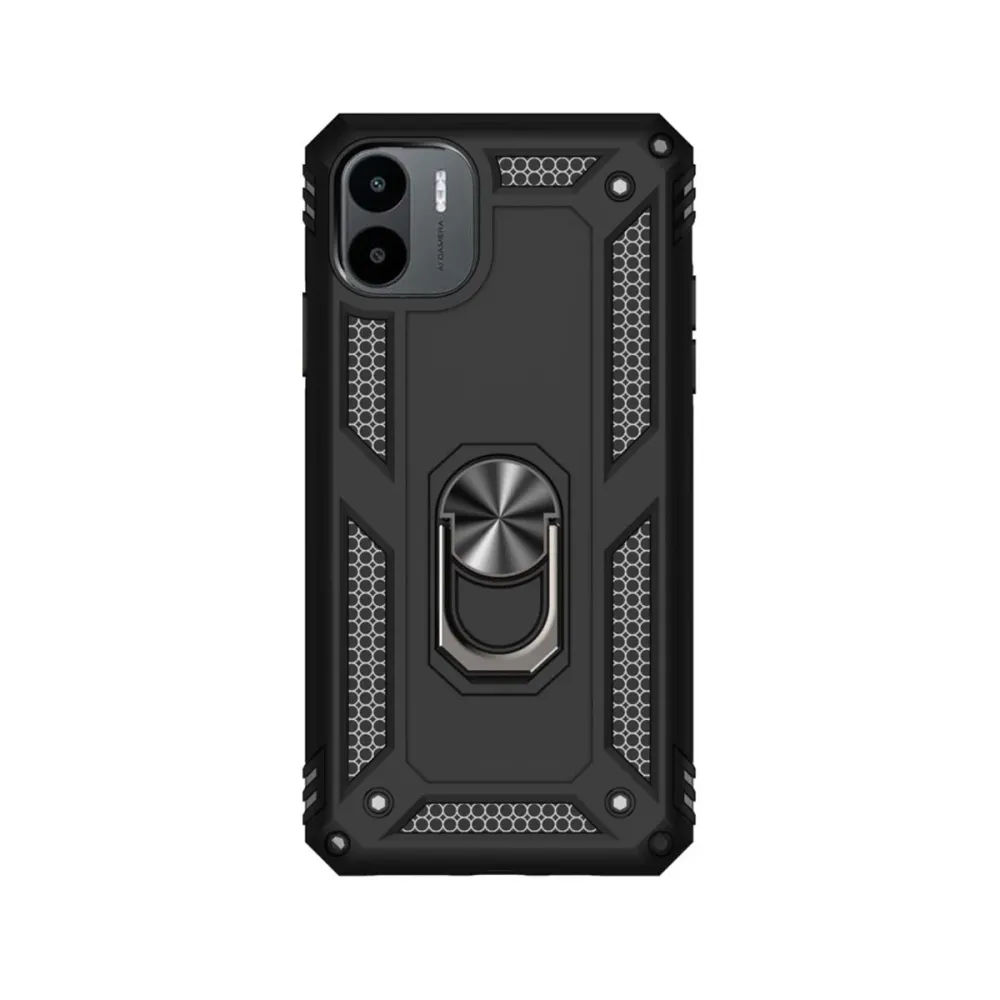 Capa Silicone Anti-choque c/Anel Xiaomi Redmi A1/A2 Preto