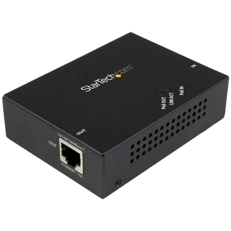 Startech 1 Port Gigabit PoE+ Extender 802.3at & 802.3af - 100m (330ft) - Power over Ethernet Extender - PoE Repeater Network Extender (POEEXT1GAT) - Repetidor - 1GbE - 10Base-T, 100Base-TX, 1000Base-T - até 100 m - para P/N: ST12MHDLANU