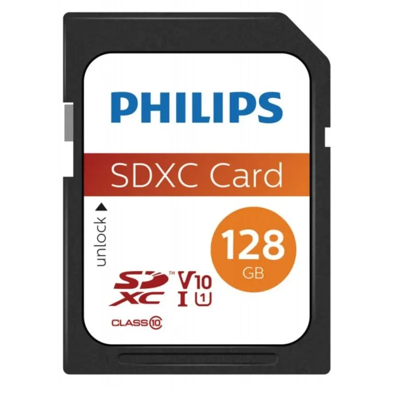 Cartão de memória Philips FM12SD55B/00 128GB SDXC Classe 10 UHS-I 80MB/s