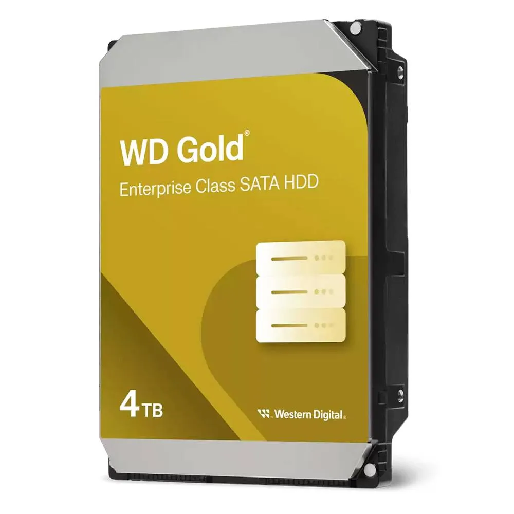 Disco Rígido 3.5 Western Digital WD Gold 4TB 7200RPM 256MB Cache 267MB/s CMR Air SATA III 6Gb/s