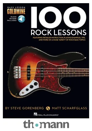 Hal Leonard 100 Rock Lessons Bass