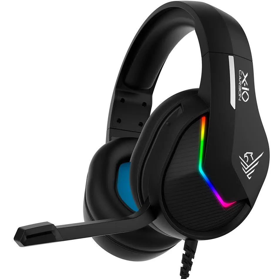 Auscultadores Headset Gaming RGB c/ Microfone (Preto) - PHOENIX