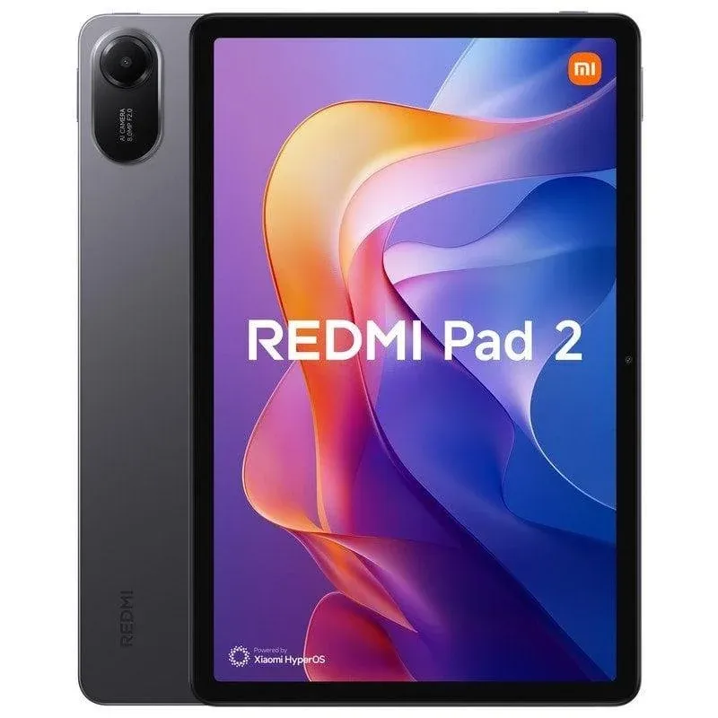 Tablet Xiaomi Redmi Pad 2 de 11" com 8/256 GB, Wi-Fi, HyperOS, cinzento grafite + suporte de anel.