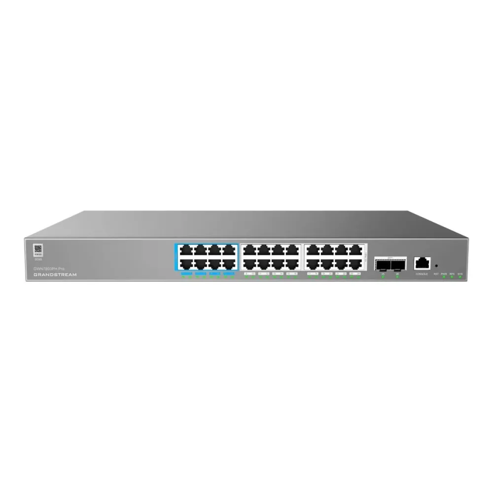 Switch Grandstream GWN7803PH Pro 24 Portas Gigabit PoE++, 2 Portas 10G SFP+