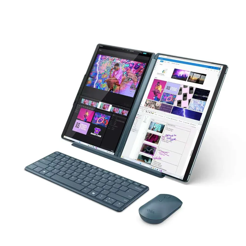Portátil Lenovo Yoga Book 9i 13IMU9-324 2x13.3" Touch 2.8K OLED Ultra 7 155U Lenovo Digital Pen 3 + Rato + Teclado + Stand 32GB 1TB W11H