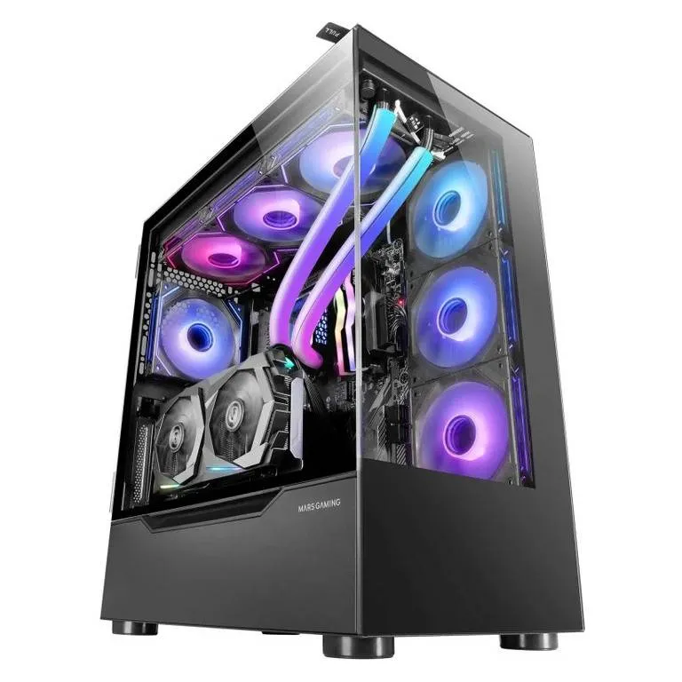 Caixa Extended-ATX Mars Gaming MC-ULT Tempered Glass Preta