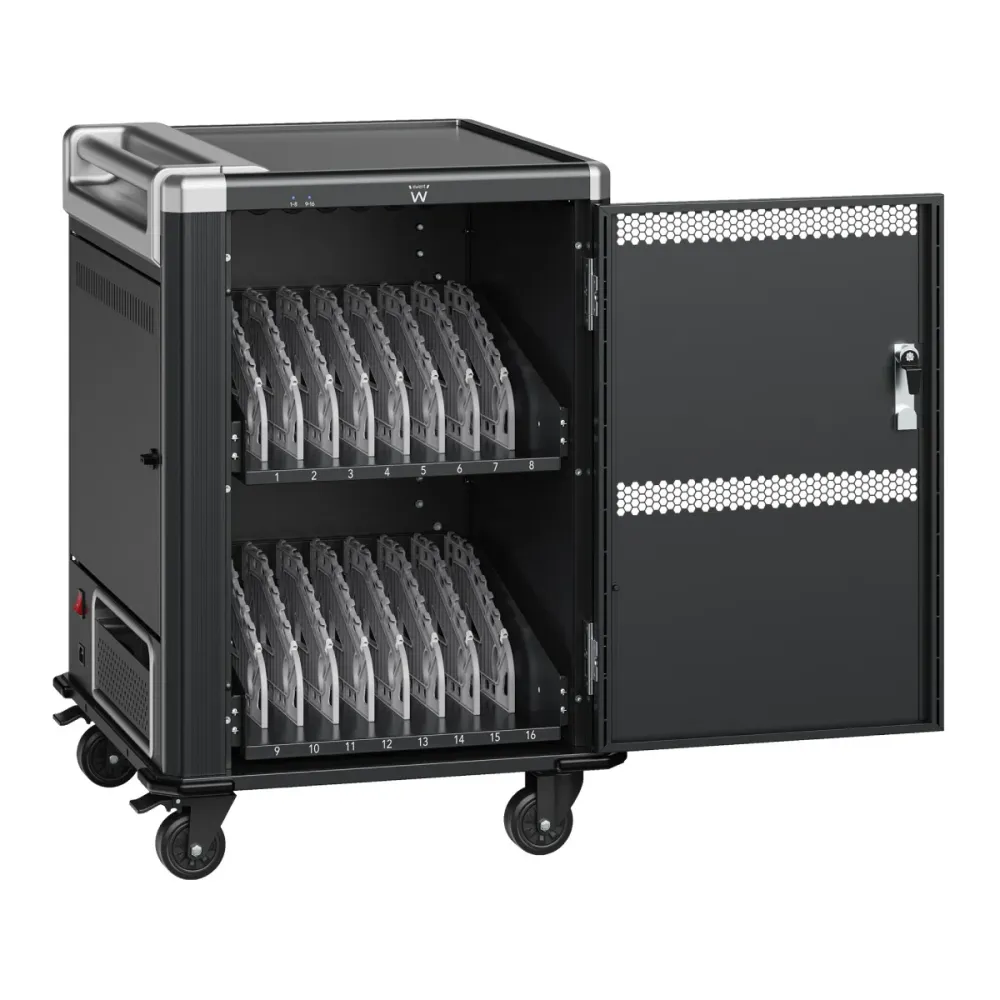 Carrinho de Carregamento e Armazenamento Ewent EW1703 para 16 Portáteis/Tablets Preto