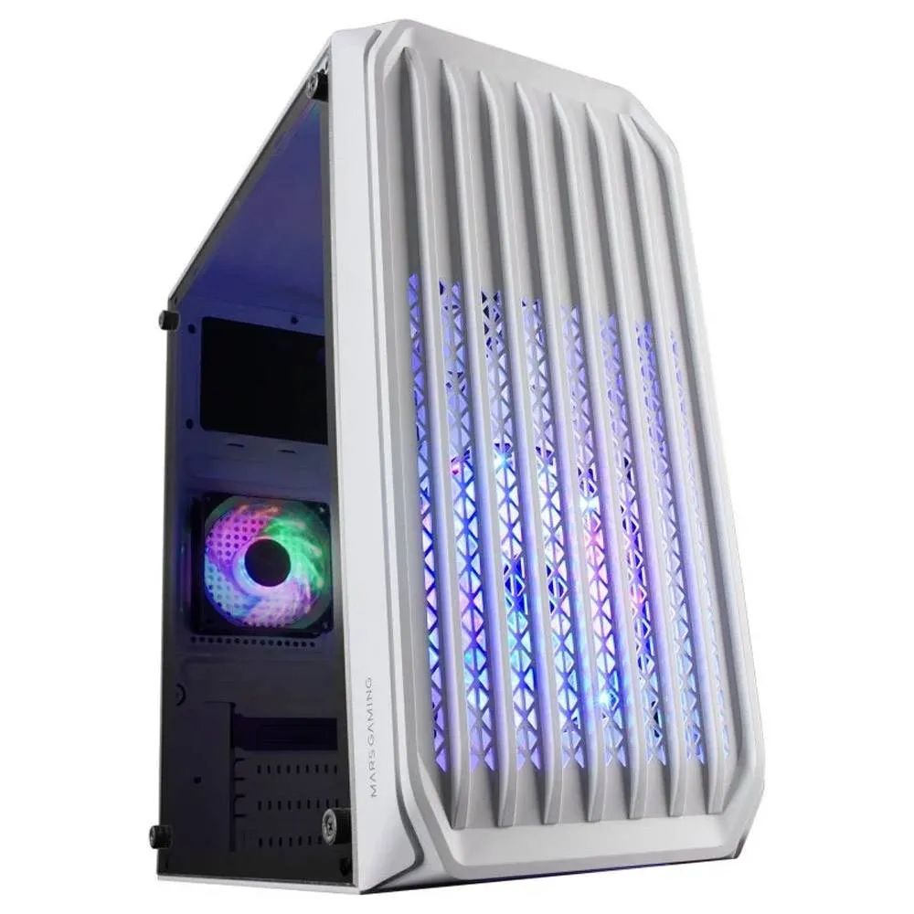 Caixa Micro-ATX Mars Gaming MC-S2 Compact Gaming RGB Branca