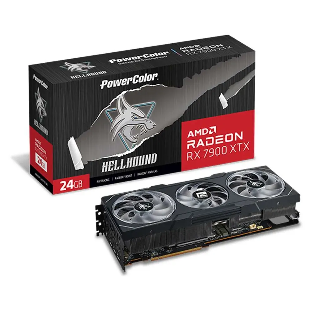 Placa Gráfica PowerColor Hellhound Radeon RX 7900 XTX 24GB GDDR6