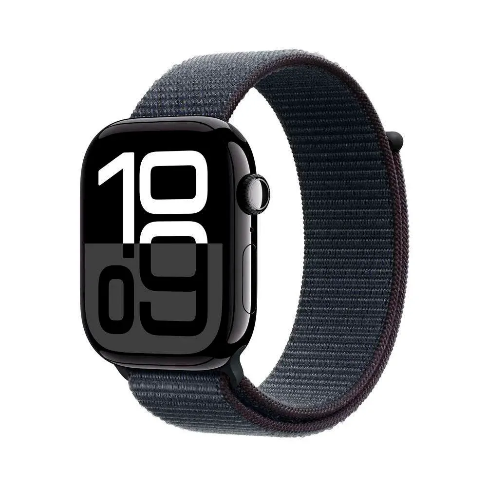 Apple Watch Series 10/ GPS/ Cellular/ 46mm/ Caja de Aluminio Negro Azabache / Correa Loop Deportiva Tinta