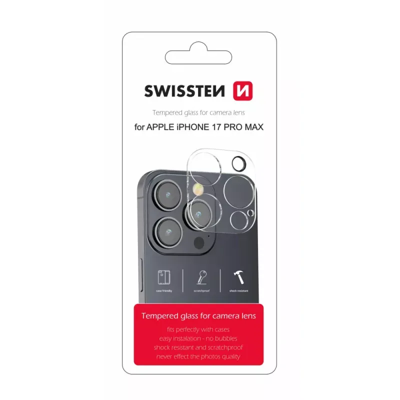 Swissten - Tempered Glass Camera Lens iPhone 17 Pro Max