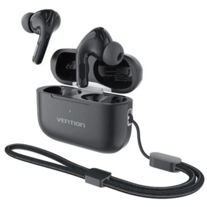 Vention Echo Lite E11 Auriculares Sem Fios Bluetooth 5.4 com Estojo de Carga, IPX4 e Bateria 30h Pretos