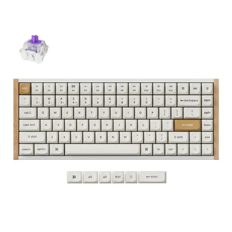 Teclado Keychron K2 HE Magnético 75% Sem Fios RGB Branco