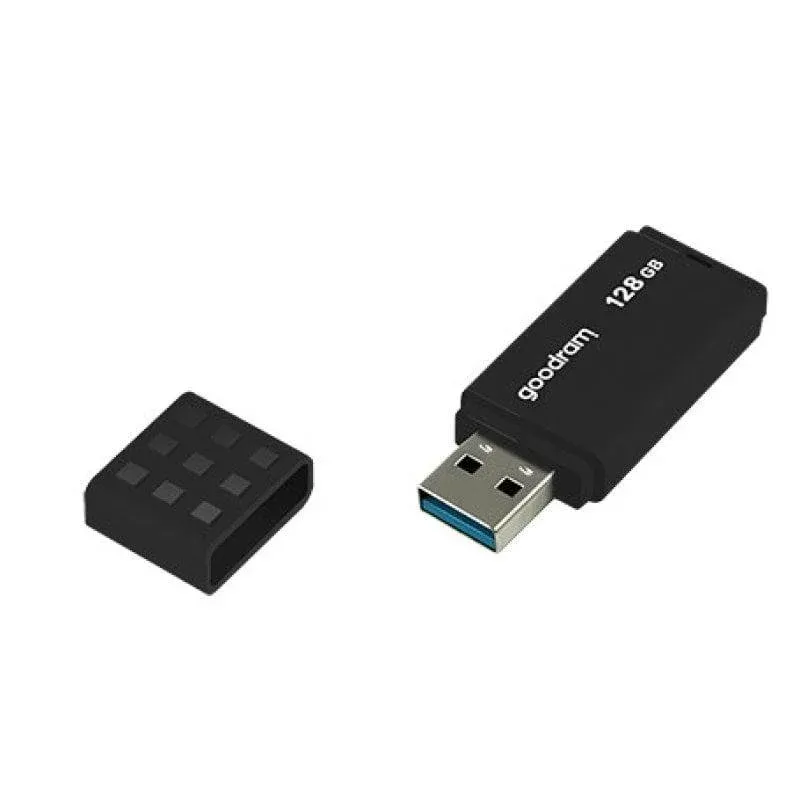 Pen Drive Unidade flash Goodram UME3 128GB USB 3.2 Gen 1 preta tampa