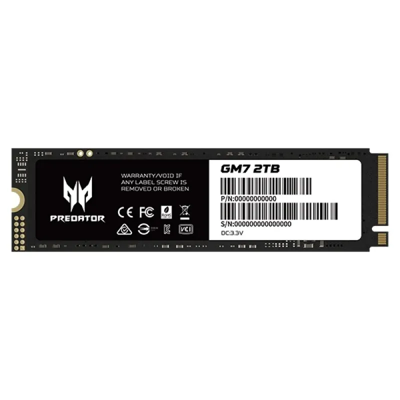 Disco Rígido Acer Predator GM7 2TB SSD M.2 PCI Express 4.0 NVMe